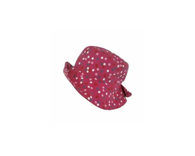Palarie de soare Pink Confetti din bumbac, ajustabila, pentru fetite cu parul prins in coada, KidsDecor - 56 cm (6-8 ani)