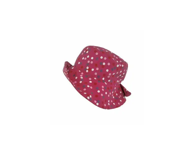 Kidsdecor - Palarie de soare Pink Confetti din bumbac, ajustabila, pentru fetite cu parul prins in coada