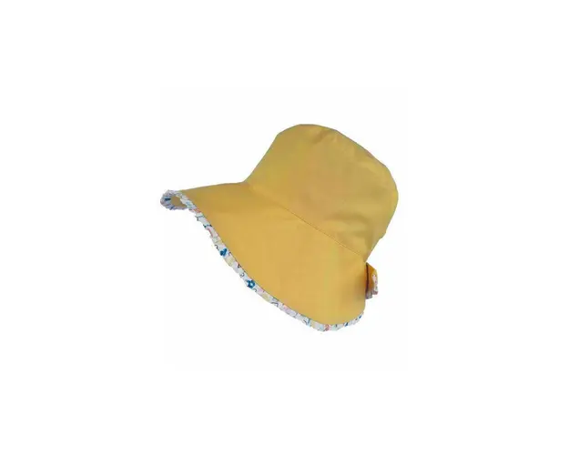 Kidsdecor - Palarie de soare Sunshine, din bumbac, ajustabila, pentru fetite cu parul prins in coada
