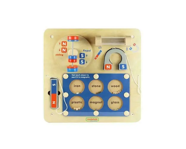 Panou educativ Exploram magnetismul, din lemn, +3 ani, Masterkidz
