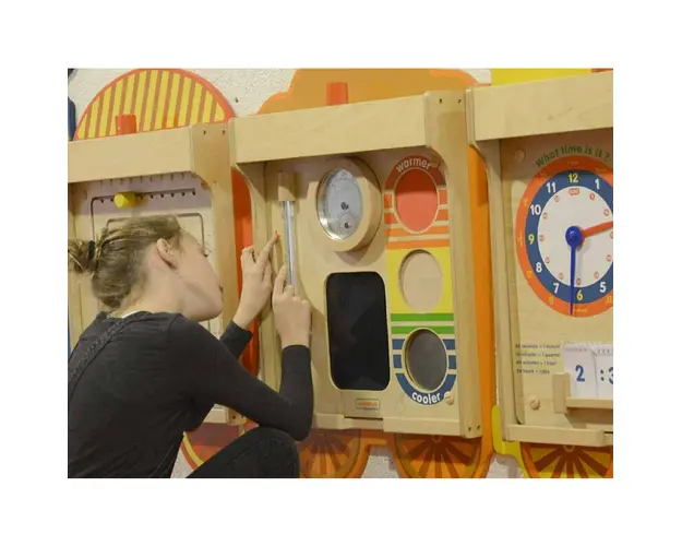 Panou educativ Invatam temperatura, din lemn, +3 ani, Masterkidz