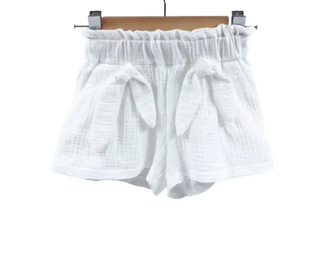 Pantaloni scurti pentru copii, din muselina, cu talie lata, Pearl, 2-3 ani