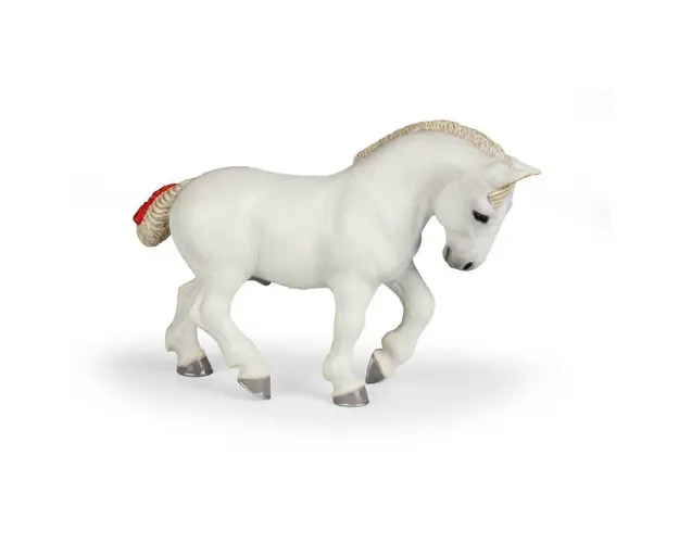 Papo - FIGURINA PERCHERON ALB CAL DE POVARA