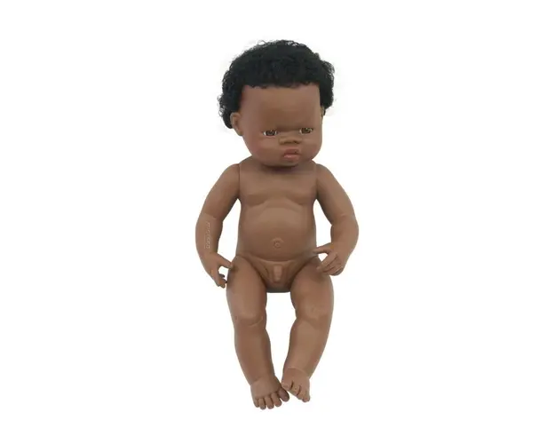 Miniland - Papusa African Baiat 38 cm