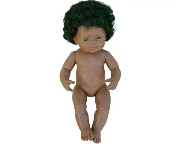 Miniland - Papusa Afroamerican Fata 38 cm -