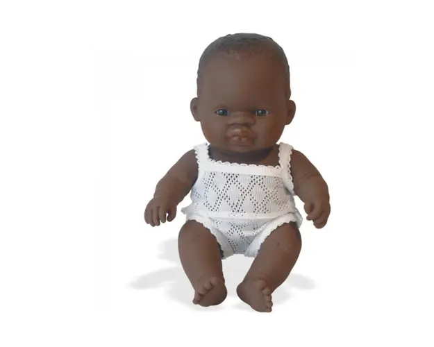 Miniland - Papusa Baby african fata 21cm