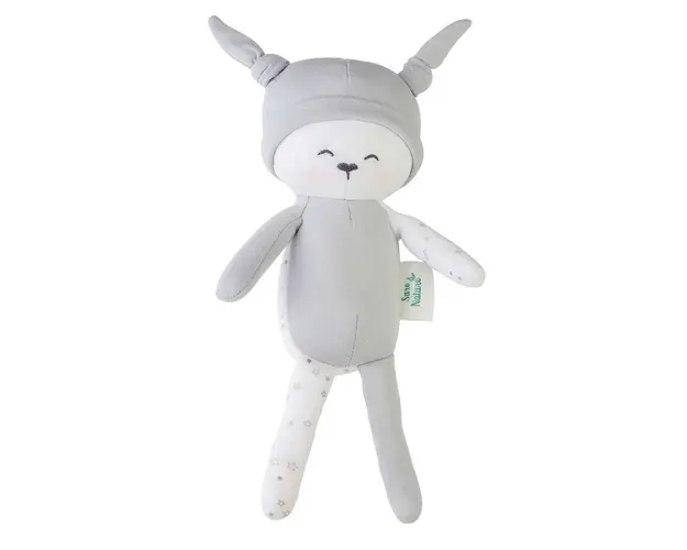 Papusa Textila din Bumbac Organic Gri