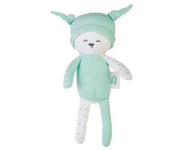 Papusa Textila din Bumbac Organic Verde