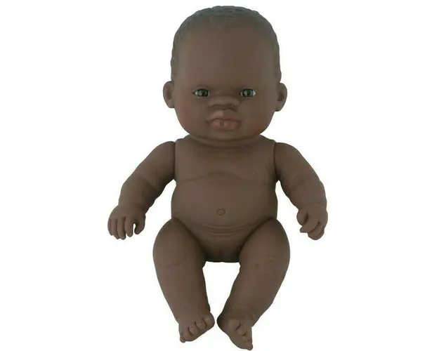 Miniland - Papusa bebelus Fetita African