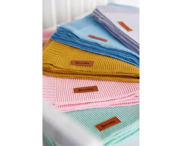 Paturica de bumbac si bambus Sensillo 100x80 cm Roz