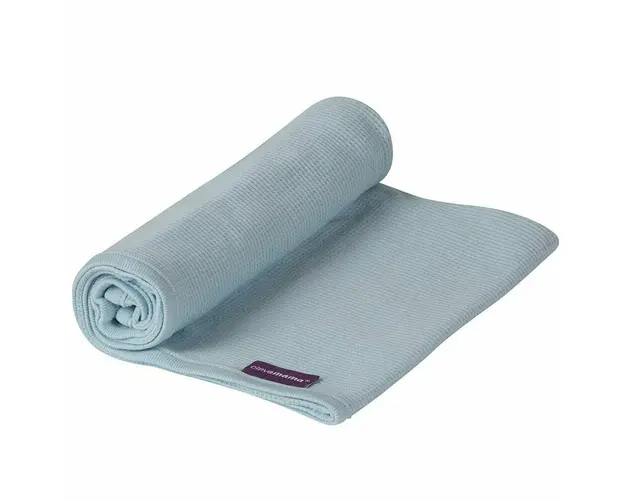 Paturica Waffle Weave din Bumbac, 140x120 cm, Albastru