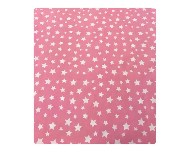 Paturica dubla din bumbac Stelute albe pe roz
