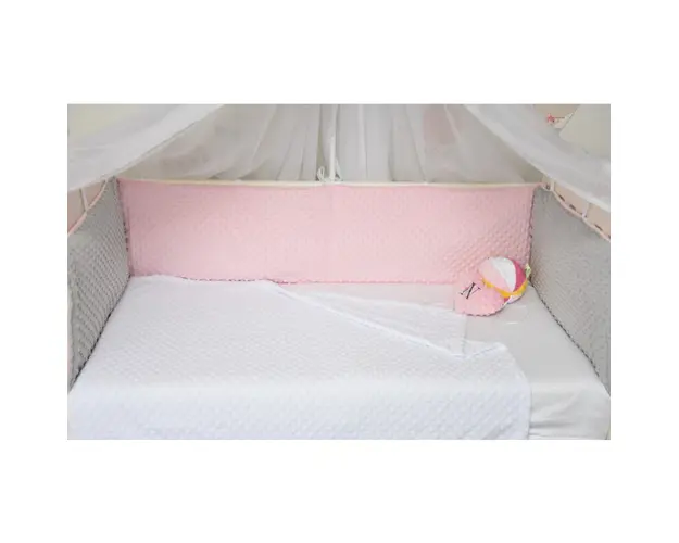 Aparatori clasice minky groase gri 360 cm