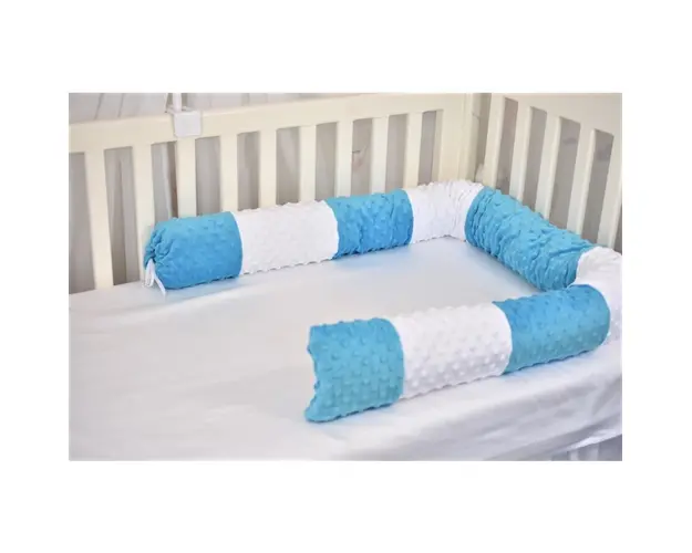 Aparatori tip rulou minky alb albastru 240 cm