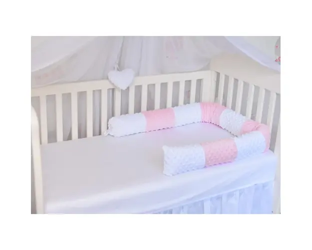 Aparatori tip rulou minky alb roz 240 cm