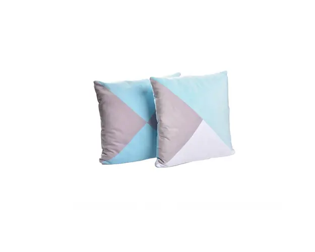 Set 2 pernute velvet alb gri bleu
