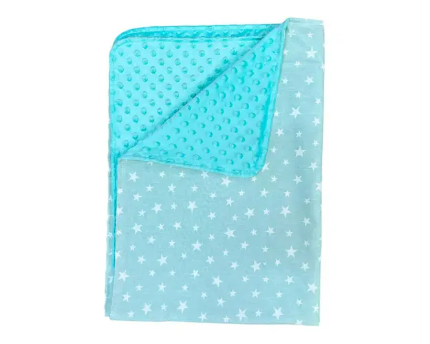 Paturica junior dubla bumbac - mincky pufos 145 x110 cm Stelute pe vernil