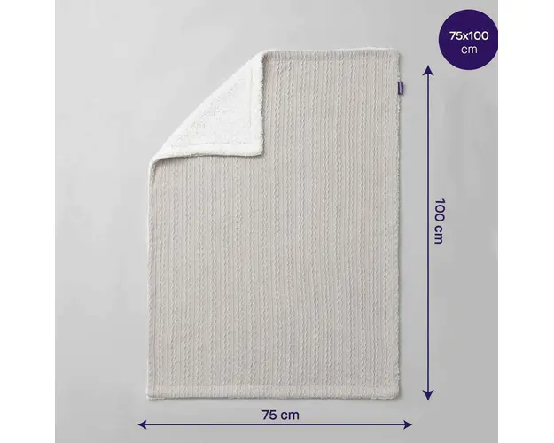 Paturica Lux Sherpa pentru bebelusi 75 x 100 cm grey Clevamama 3484