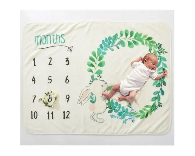 Paturica Milestone plusata pentru fotografii memorabile Iepuras Drool