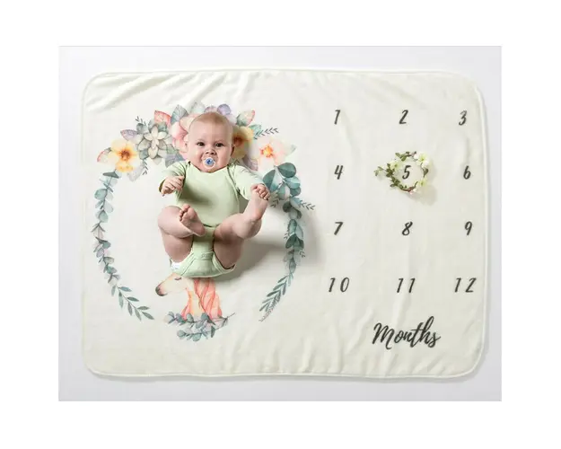 Paturica Milestone plusata pentru fotografii memorabile Unicorn Drool