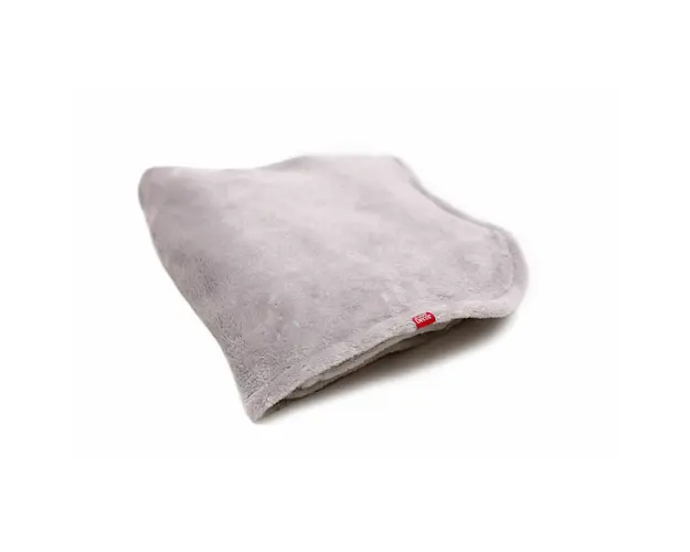 Paturica pufoasa de plus gri, din polyester, 75x75 cm
