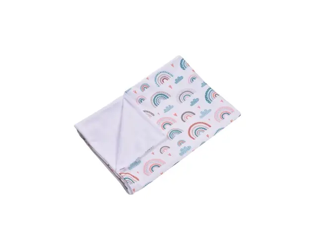 Paturica soft minky alb cu bumbac model curcubee