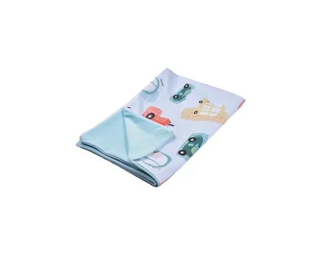 Paturica soft minky cu bumbac model masinute