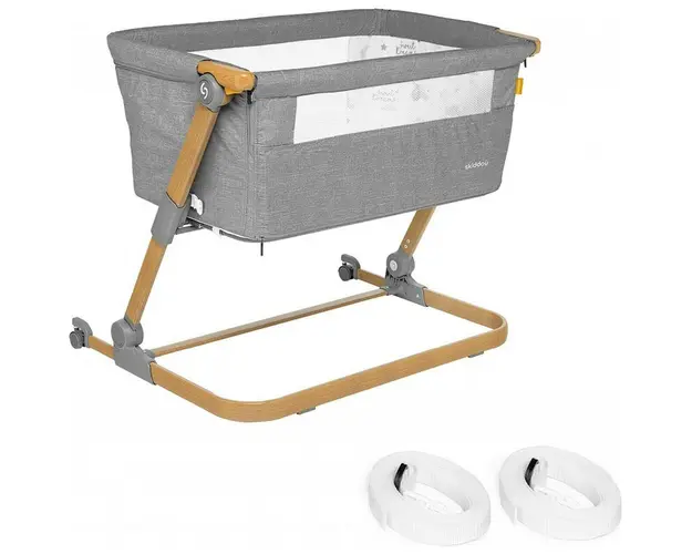 Patut 3 in 1 co-sleeping Skiddou Natt, Normandic Wood, Wood-gri