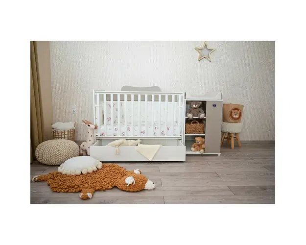 Patut modular multifunctional, 5 confirgurari diferite, 190 x 72 cm, Multi, White & Light Oak
