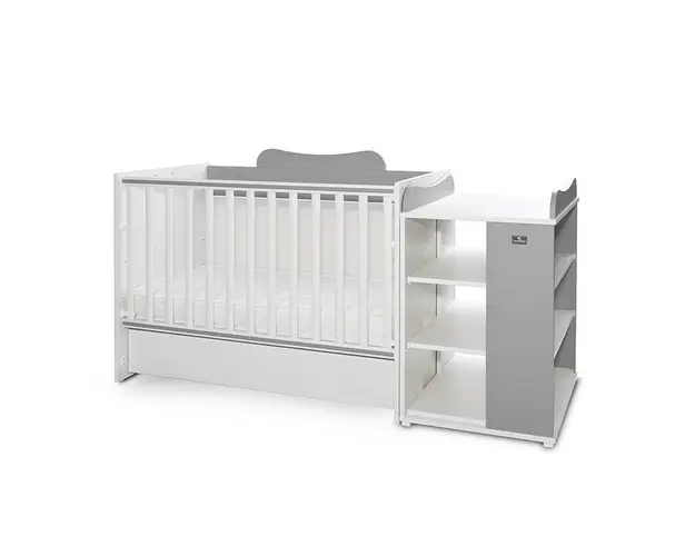 Patut modular multifunctional, 5 confirgurari diferite, 190 x 72 cm, Multi, White Stone Grey