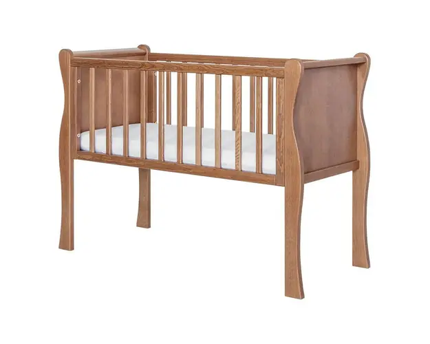Patut suplimentar pentru copii, 90 x 40 cm, din lemn de pin, laterale MDF, Woodies Safe Dreams, Noble Crib, Vintage