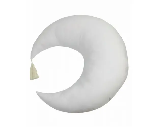 Perna de Alaptare Multifunctionala, Koell, in Forma de Luna, Alb, 70 x 55 cm