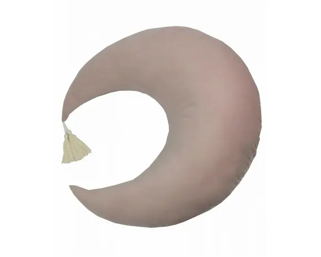 Perna de Alaptare Multifunctionala, Koell, in Forma de Luna, Roz, 70 x 55 cm