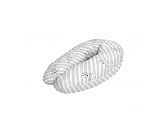 Lorelli - Perna pentru alaptat , Striped , 190 cm din Bumbac, Gri