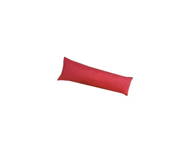 Perna de gravide si relaxare cu husa detasabila 145x50 cm Deseda Gigant Rosu cu buline albe