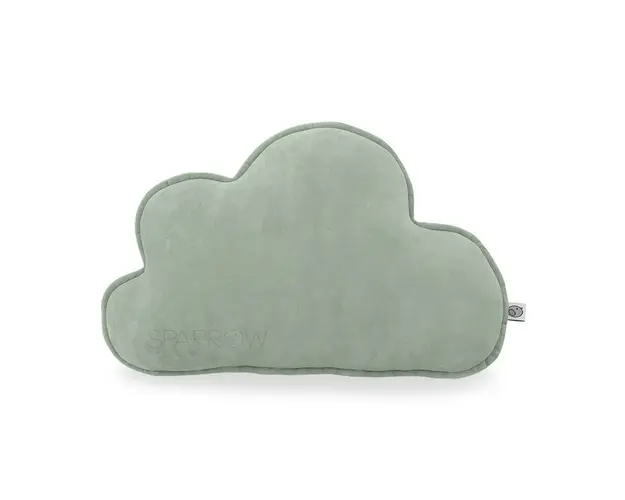 Perna decorativa din bumbac velur, moale, sub forma de Nor, 40 x 30, Sparrow, Cloud, Eucaliptus