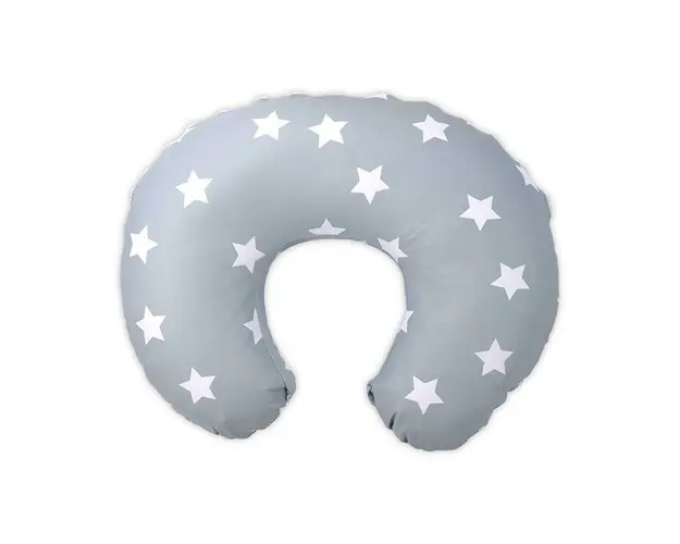 Perna multifunctionala, Happy, 140 cm, husa detasabila, Stars Grey Mist