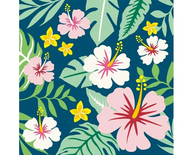 Pictura pe numere, Ravensburger, Flori exotice, Include acuarele, plansa de pictat cu numere, pensula si palete pentru culori, 7 ani+, Multicolor