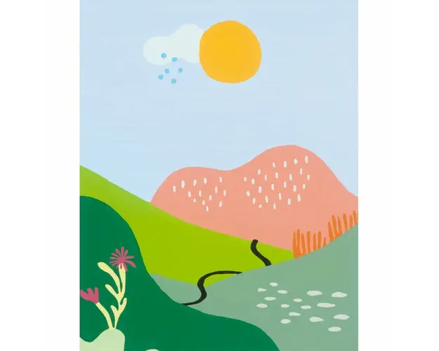 Pictura pe numere, Ravensburger, Munti, Include acuarele, plansa de pictat cu numere, pensula si palete pentru culori, 7 ani+, Multicolor