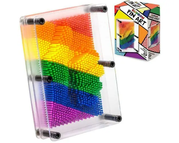 Pin art curcubeu