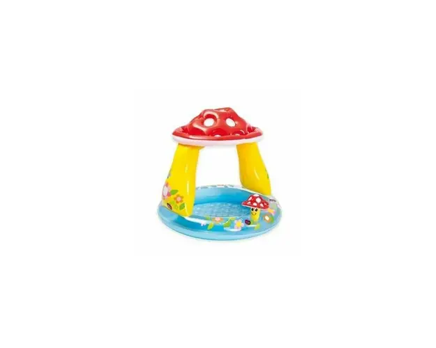 Piscina gonflabila copii, Intex baby, Ciupercuta multicolor, 45 Litri, 102 x 89 cm, 57114