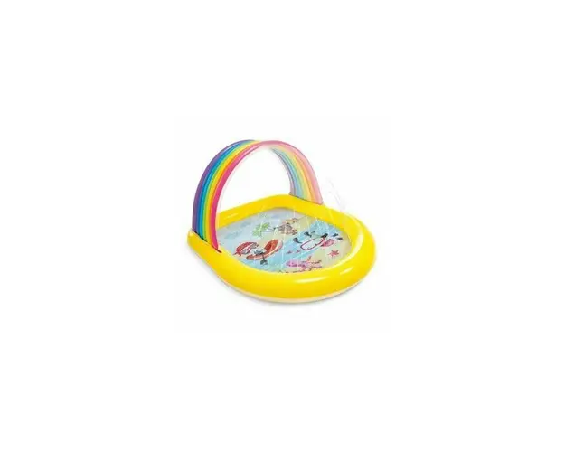 Piscina gonflabila copii, Intex, Rainbow multicolor, 147 x 130 x 86 cm, 57156