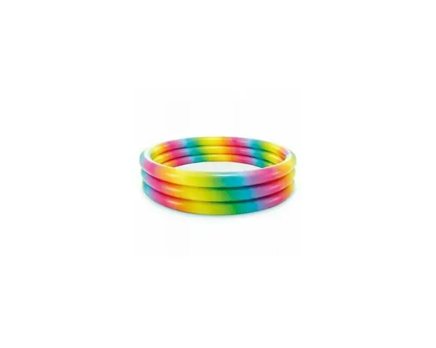 Piscina gonflabila multicolor pentru copii, Intex 58439 Rainbow, 330 Litri, 147 x 33 CM