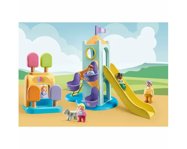 PLAYMOBIL - 1.2.3 CASTEL DE AVENTURA CU STAND DE INGHETATA