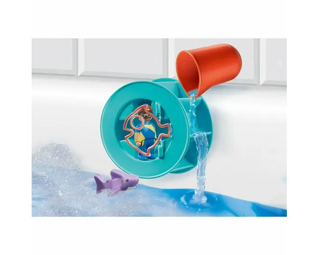 Playmobil - 1.2.3 Roata De Apa Cu Pui De Rechin