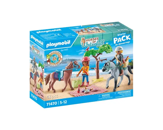Playmobil-DRUMETIE LA PLAJA CU CAII AMELIA SI BEN