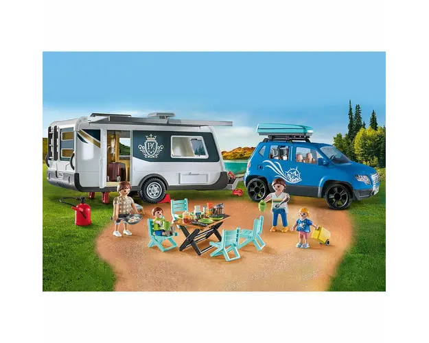 Playmobil - Rulota Cu Masinuta