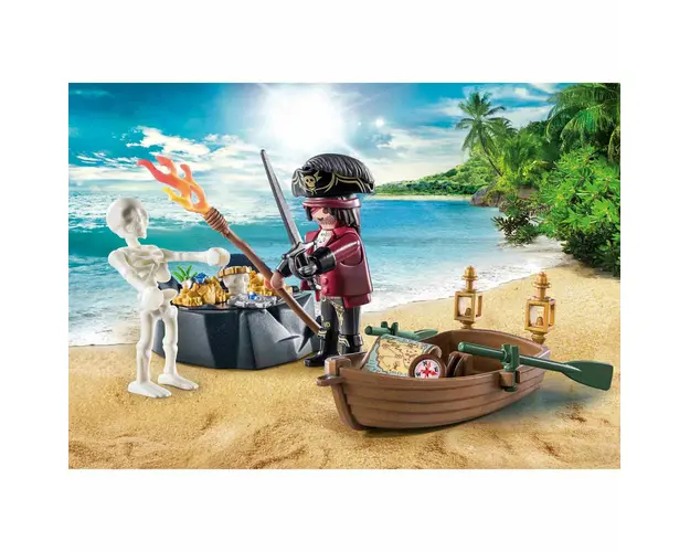 Playmobil - Set Pirat Si Barca Cu Vasle