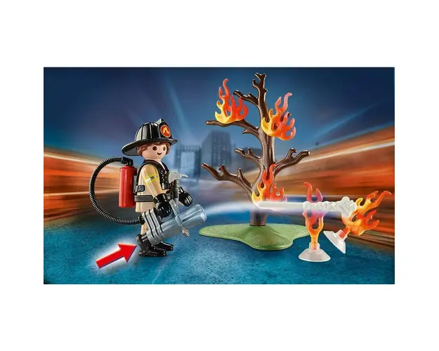 Playmobil - Set Portabil Pompier Si Catel