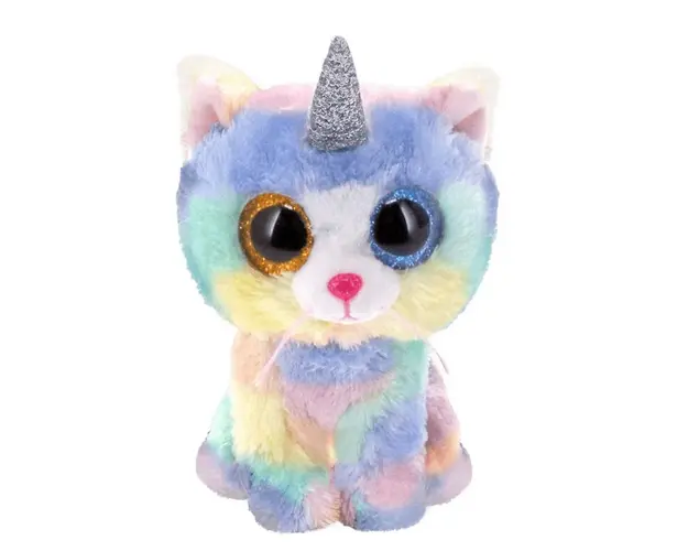 TY - Jucarie din plus Pisica unicorn , Boos , 24 cm
